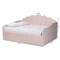 Baxton Studio Timila Modern and Contemporary Light Pink Velvet Fabric Upholstered Queen Size Daybed 213-11552-ZORO - alternate 10